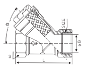 Brass Female Threaded Y-StrainerStructure Diagram 